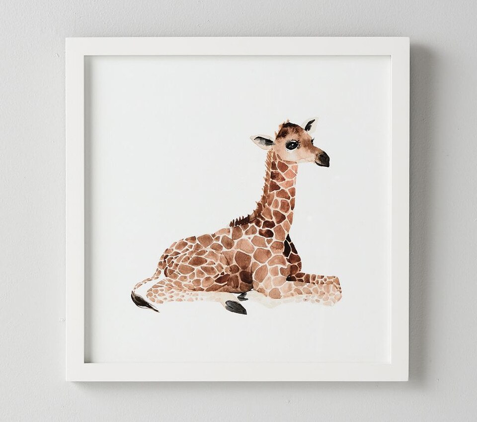 Giraffe Nursery Animal Framed Art Pottery Barn Kids Australia